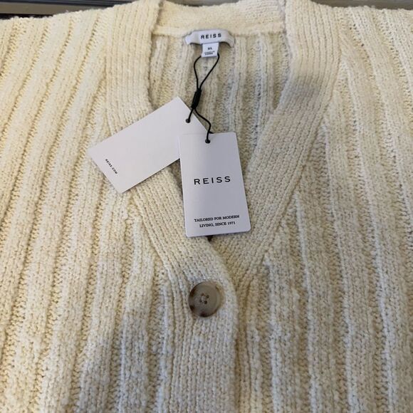 Reiss Annie wool cardigan size 3XL, in neutral color NWT - Picture 10 of 11